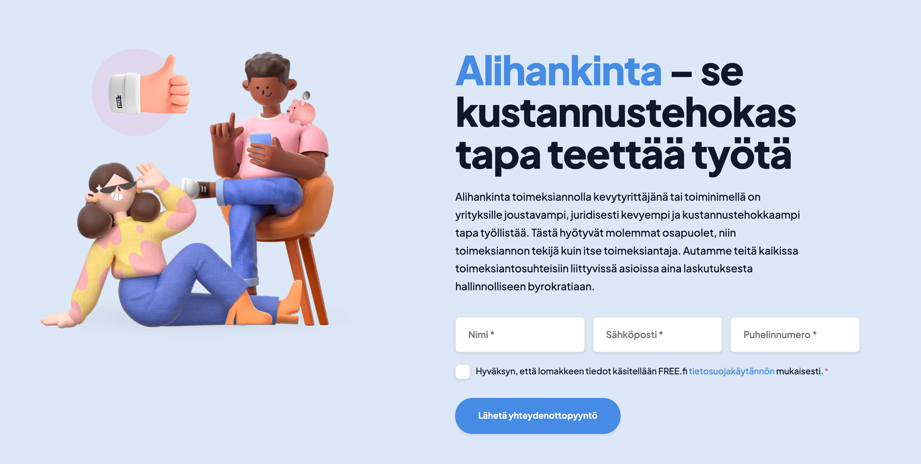 FREE.fi uudistetut työllistäjän nettisivut